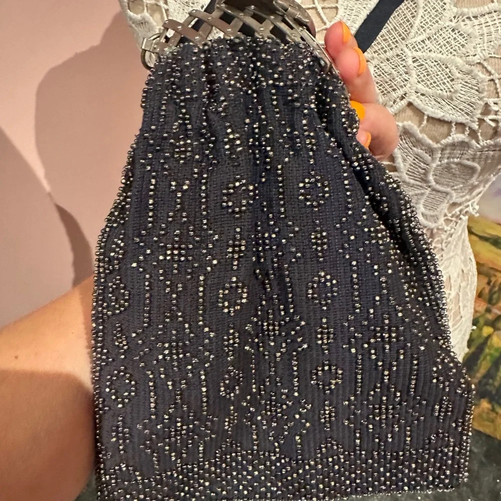 Metal antique vintage cinch bag from the 30s/40s! - Picture 3 of 5